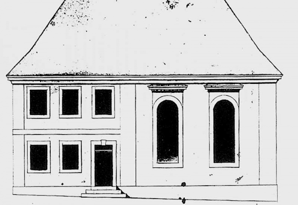 Building plan of the synagogue in Mühlen.