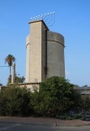 The new Menorah on the roof of the water tower