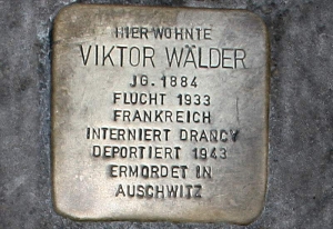 Gedenkblätter und Stolpersteine