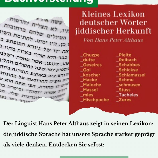 Buchvorstellung Kleines Lexikon deutscher Wörter jidischer Herkunft