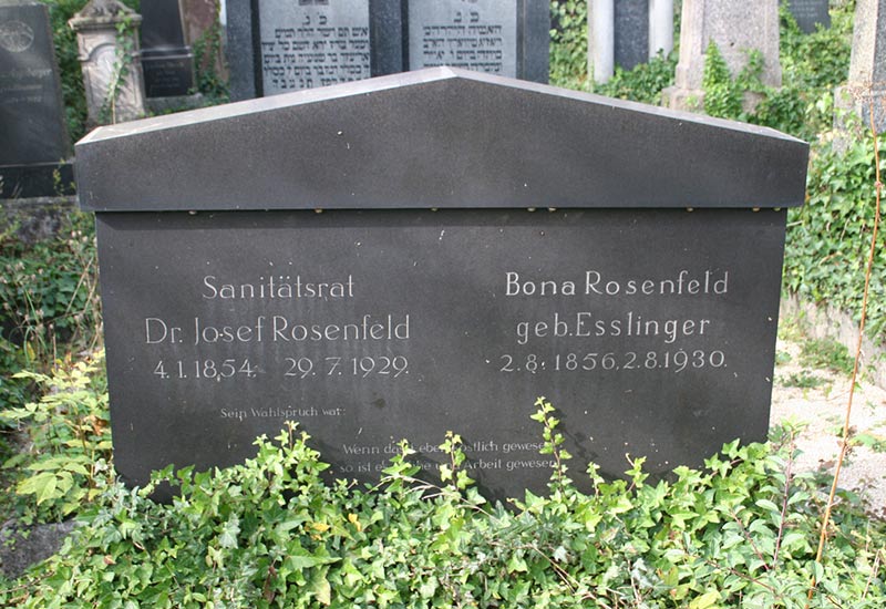 Grabstein: Bona und Josef Rosenfeld