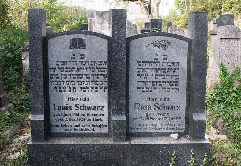 Grabstein: Rosa und Louis Schwarz
